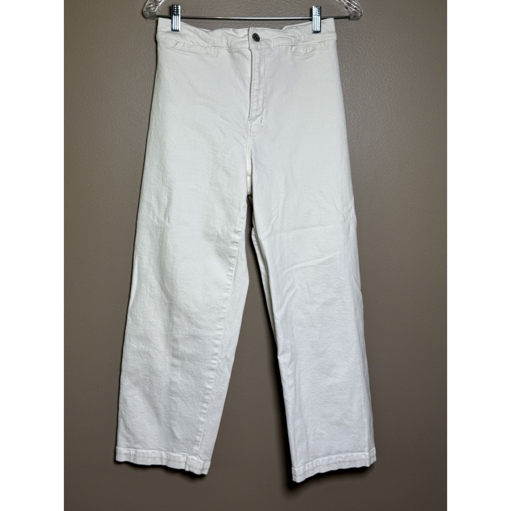 Madewell Emmett Wide Leg Crop Jeans White High Rise DM1626 Size 27
